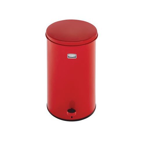Poubelle publique - DEFENDERS® : ROUND STEP - Rubbermaid Commercial Products - en métal / à pédale / contemporaine