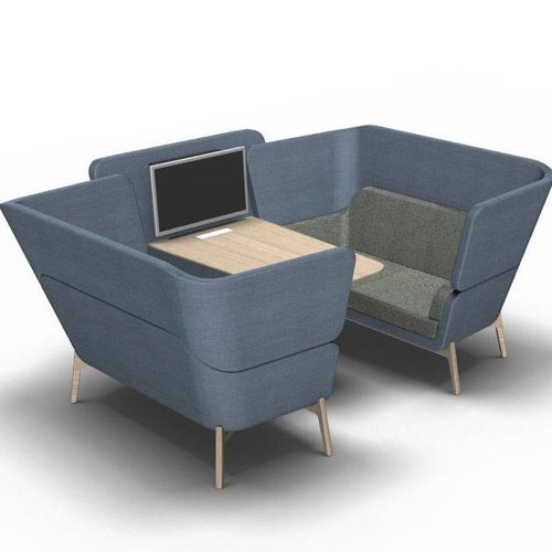 Canapé contemporain -  HARC BOOTH - Ocee Design - en tissu / à dossier haut / de concentration