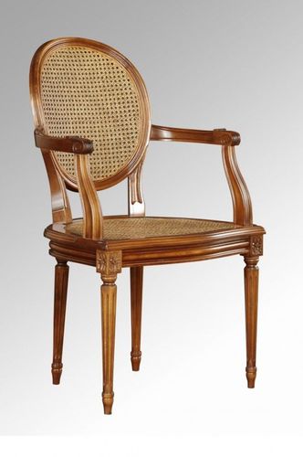 Chaise médaillon - Chaises and Co - de style Louis XVI / d'intérieur / en cuir