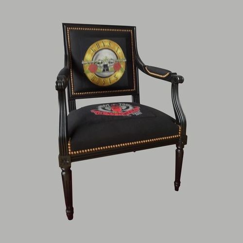 Fauteuil Louis XVI - JACOB - Chaises and Co - en tissu / en hêtre