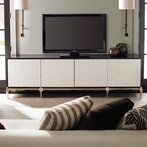 Meuble TV classique - FOR YOUR VIEWING PLEASURE - CARACOLE - avec tiroirs / avec rangement intégré / en bois de feuillus
