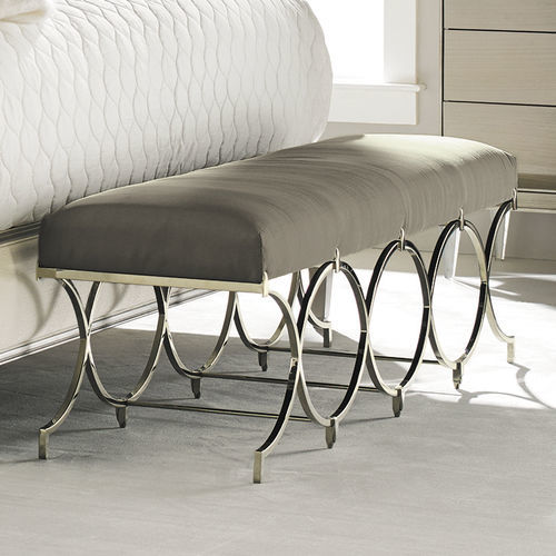 Banquette classique - INFINITE POSSIBILITIES - CARACOLE - en soie / avec piètement en métal / en acier inoxydable