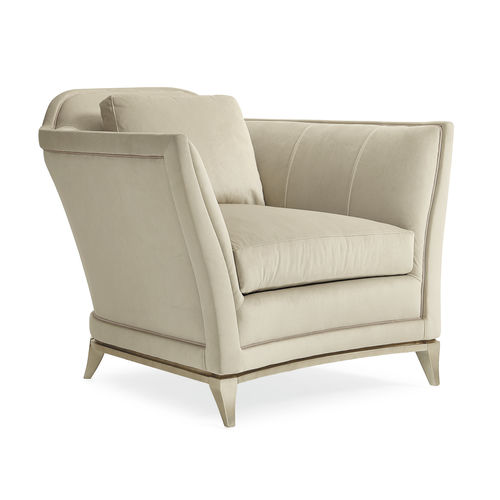 Fauteuil classique - BEND THE RULES - CARACOLE - en velours / en bois / à coussins
