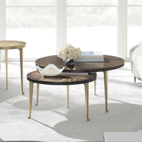 Table basse classique - A WHOLE BUNCH - CARACOLE - en bois / avec piètement en bois / ronde