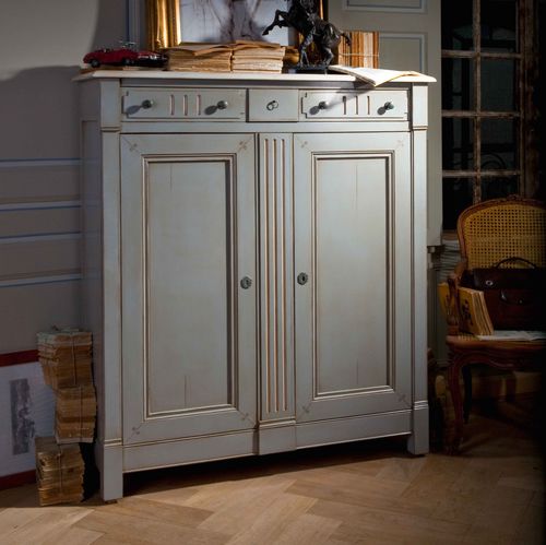 Armoire classique - LOGIS - Michel Ferrand - en bois / à portes battantes / à tiroir