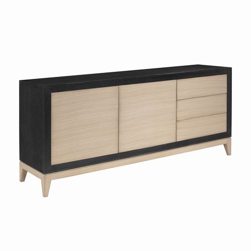 Buffet contemporain - CARBONE - Michel Ferrand - en bois / avec tiroirs / à portes battantes