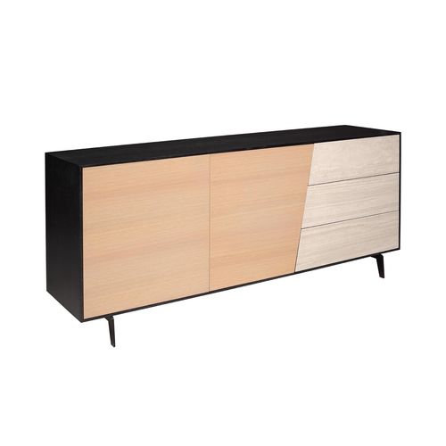 Buffet contemporain - REFLET  - Michel Ferrand - en bois / avec tiroirs / à portes battantes