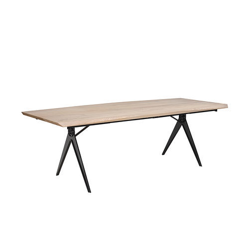 Table contemporaine - MIRAGE - Michel Ferrand - en bois / avec piètement en métal / rectangulaire