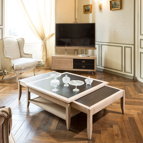 Table basse contemporaine - ZEPHYR - Michel Ferrand - en bois / avec piètement en bois / carrée