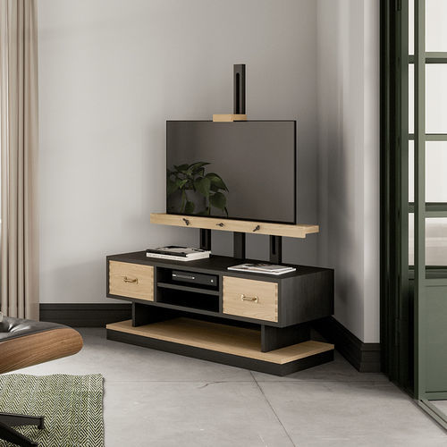 Meuble TV contemporain - Loft - Michel Ferrand - avec tiroirs / avec rangement intégré / chevalet