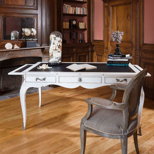 Bureau sur pied - CHATEAUBRIAND - Michel Ferrand - de style / en cuir / droit
