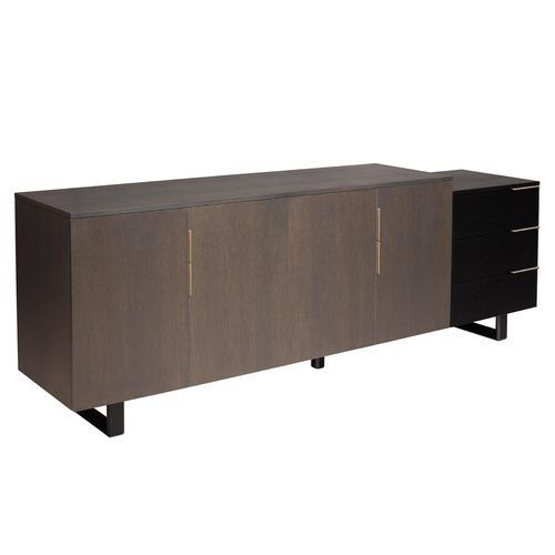 Buffet contemporain - LOUNGE - Michel Ferrand - en bois / avec tiroirs / à portes battantes