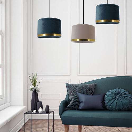 Suspension - METROPOLIGHT - en laiton / en tissu / en PVC