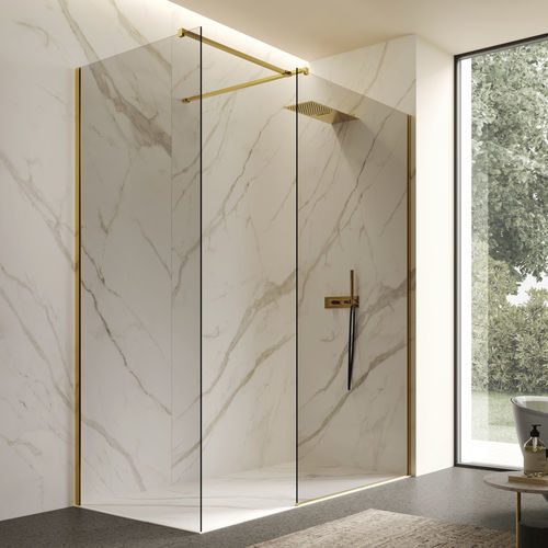 Paroi de douche fixe - VITRUM - Disenia - pivotante / rectangulaire / d'angle