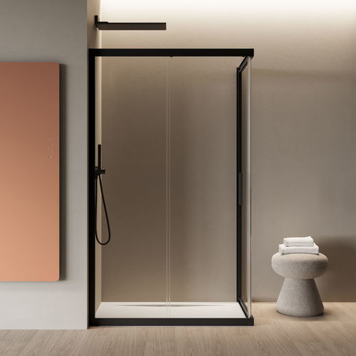 Cabine de douche d'aluminium - ORIGO - Disenia - en verre / pliante / pivotante à axe excentré