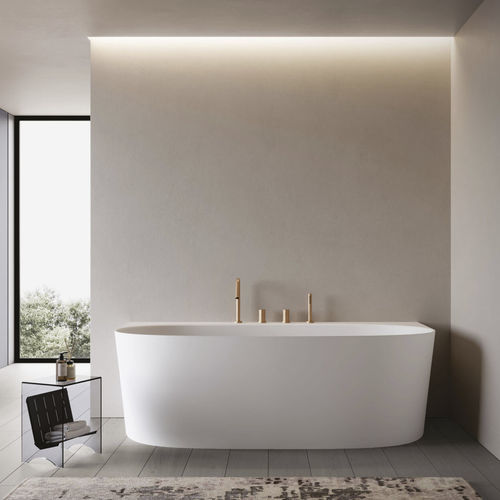 Baignoire ovale - BULL - Disenia - à poser / pour habitat / en fonte minérale