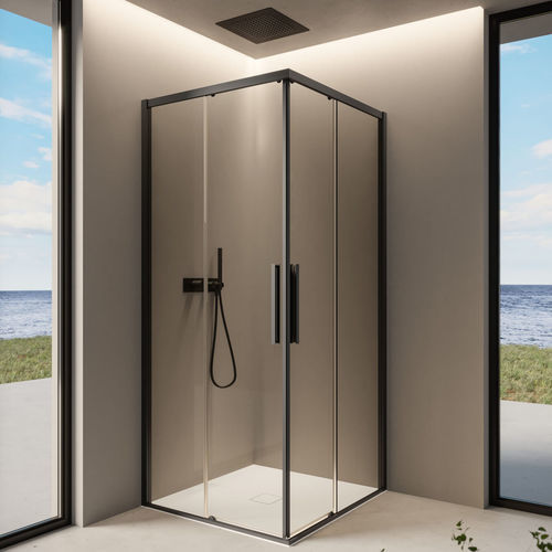 Cabine de douche en aluminium - EVO - Disenia - à portes coulissantes / rectangulaire / pour chromothérapie