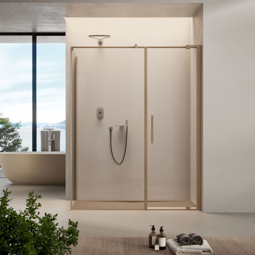 Cabine de douche en verre - SLIM - Disenia - avec porte battante / d'angle / professionnelle
