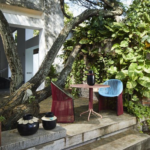 Chaise de salle à manger contemporaine - CARTAGENAS - ames - d'extérieur / d'intérieur / en plastique recyclé