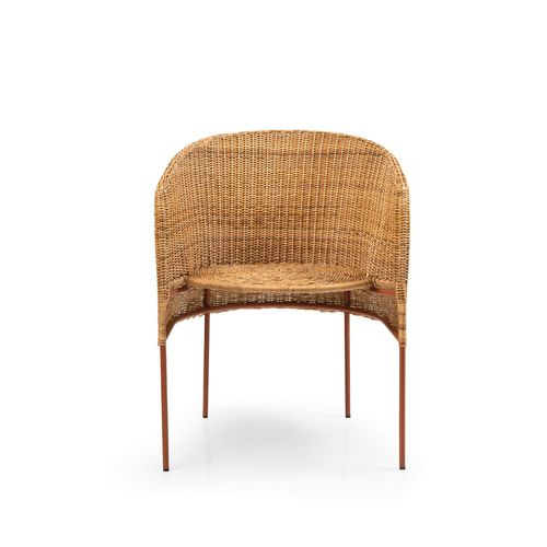Chaise de salle à manger de style - CARIBE NATURA - ames - d'intérieur / en acier / avec piètement en acier