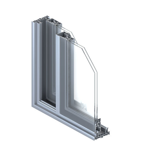 Système coulissant en aluminium - S 50 CV1 - INTERAL CUHADAROGLU METAL SANAYI - pour porte en verre / coureurs cachés