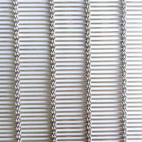 Toile métallique tissée en acier inoxydable - XY-M4240 - Hebei Shuolong Metal Products Co.,Ltd - pour bardage / à maillage long / argentée