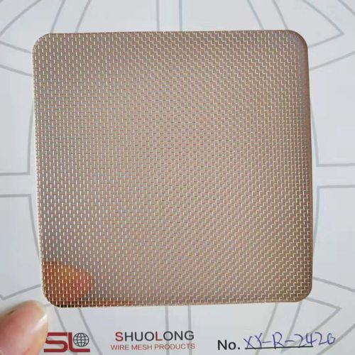 Toile métallique tissée pour le laminage du verre - XY-R-2420 - Hebei Shuolong Metal Products Co.,Ltd - en cuivre / pour panneaux / à maillage carré