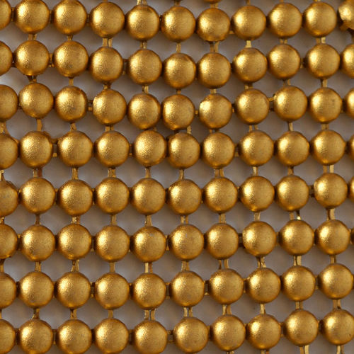 Maille métallique en aluminium - XY-B-F - Hebei Shuolong Metal Products Co.,Ltd - pour rideaux / pour la décoration intérieure / dorée