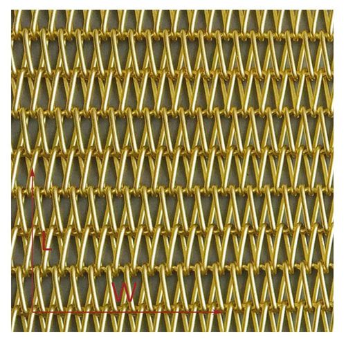 Toile métallique tissée en cuivre - XY-A1015T  - Hebei Shuolong Metal Products Co.,Ltd - pour agencement intérieur / à fils en spirale / dorée
