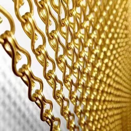 Rideau chaînette - XY-Chain - Hebei Shuolong Metal Products Co.,Ltd - à motif / aluminium