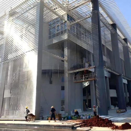 Maille métallique en acier inoxydable - XY-M3810 - Hebei Shuolong Metal Products Co.,Ltd - pour brise-soleil / pour façade / pour cloison