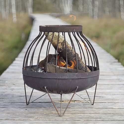 Brasero de jardin à bois - NIDA - CURONIAN - en acier / en acier au carbone
