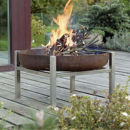 Brasero de jardin à bois - PARNIDIS - CURONIAN - en inox / en acier au carbone