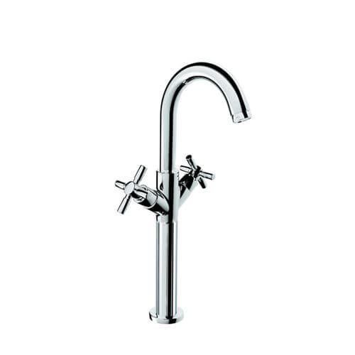 Mélangeur de vasque - TRATTO: 95310PR - Rubinetterie Eurorama spa - à poser / en métal chromé / de salle de bain