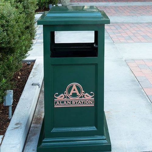 Poubelle publique - CHARLESTON VICTORIAN - CANTERBURY DESIGNS - de tri sélectif / en fonte d'aluminium / avec couvercle