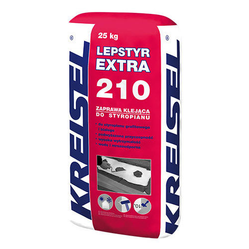 Mortier-colle de scellement - LEPSTYR 210 EXTRA - Kreisel - imperméable / pour béton / pour isolation thermique par l'extérieur ITE