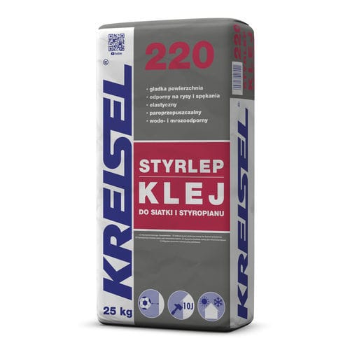 Mortier-colle de scellement - STYRLEP 220 - Kreisel - imperméable / à isolation thermique / pour isolation thermique par l'extérieur ITE