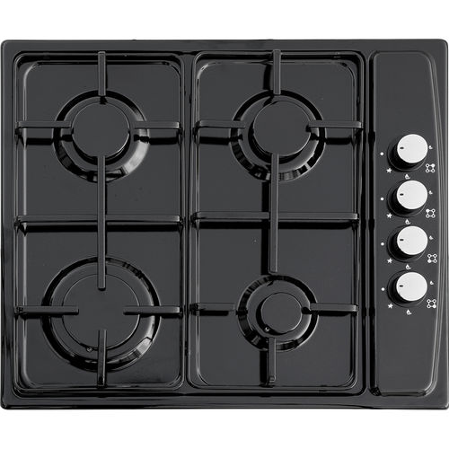 Table de cuisson à gaz - 410 BLACK - Kumtel & Luxell - 4 foyers / encastrable / avec manettes