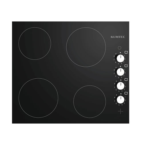 Table de cuisson vitrocéramique - V6-04PY - Kumtel & Luxell - 4 foyers / encastrable / avec manettes
