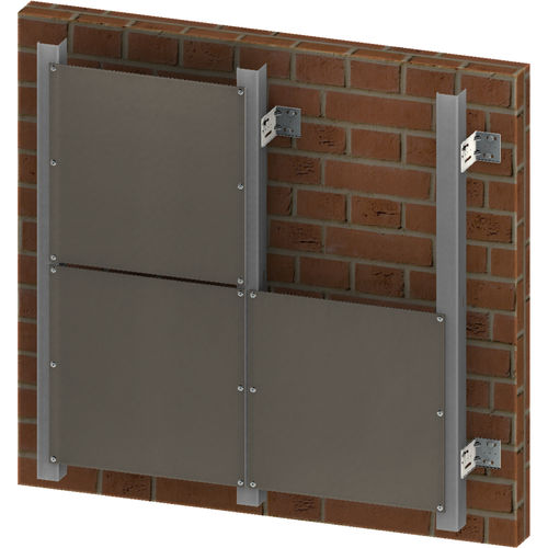 Façade ventilée en aluminium - TETRIS® FLAT - Cantori srl - en composite / lisse / avec élément de fixation