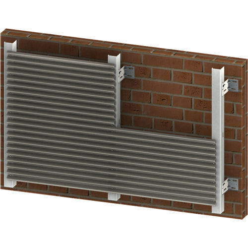 Façade ventilée en métal - TETRIS® WAVE - Cantori srl - avec élément de fixation