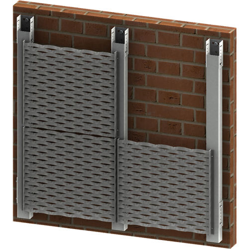Façade ventilée en aluminium - TETRIS® MESH - Cantori srl - avec élément de fixation