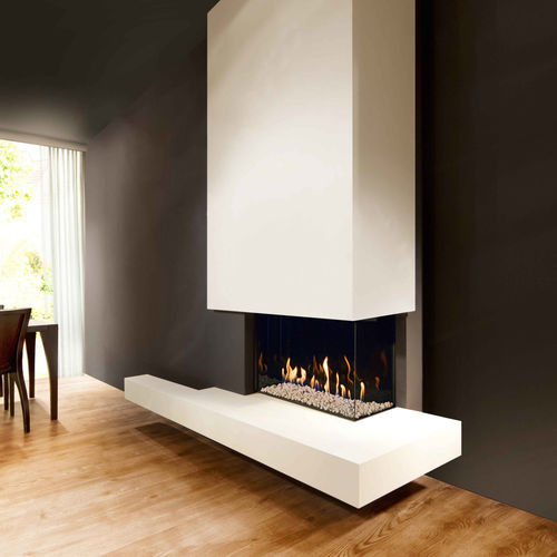 Cheminée à gaz - KALFIRE ECO-LINE G65/44C - Bespoke Fireplace Designs - à encastrer / d'angle / à foyer fermé