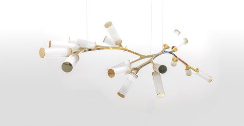 Suspension - HAARA LARGE - cameron designhouse - en laiton poli / en verre / contemporaine