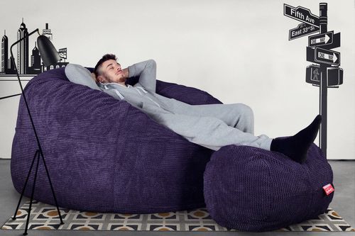 Fauteuil poire contemporain - LPC1000MFBBPPPU - Big Bertha Original™ - en tissu / violet / double