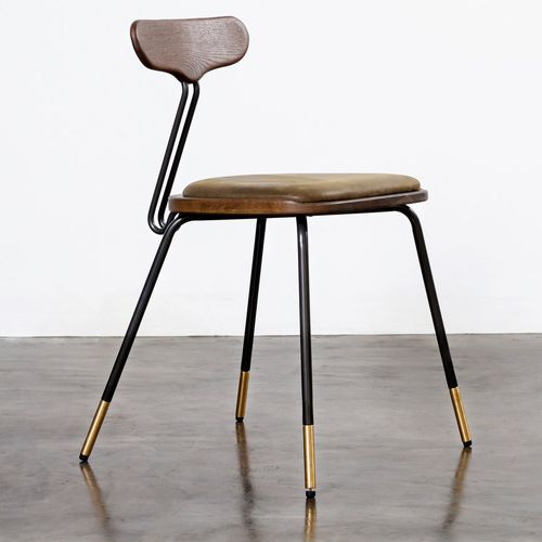 Chaise de salle à manger contemporaine - DAYTON  - District 8 - d'intérieur / en cuir / en chêne
