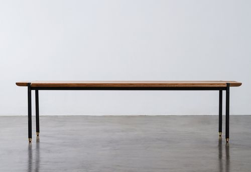 Banc contemporain - STACKING  - District 8 - en chêne / en acier