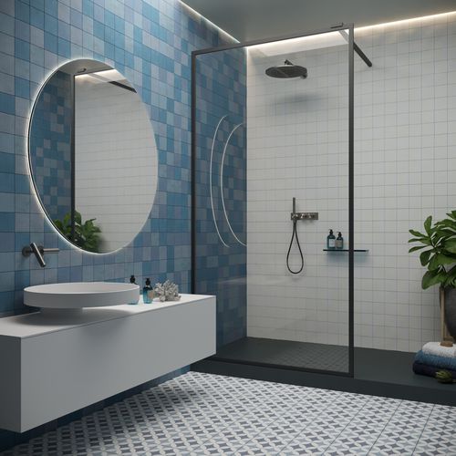 Carrelage en porcelaine - BLEU LUMIERE - REVOIR PARIS - mat / d'intérieur / de salle de bain