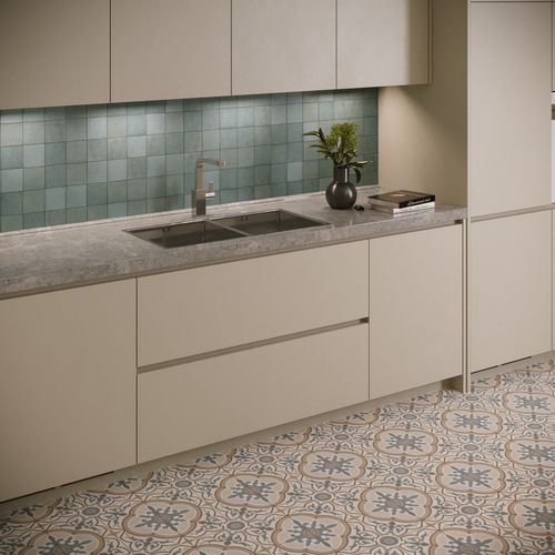 Carrelage en porcelaine - TURQUOISE - REVOIR PARIS - mat / d'intérieur / de cuisine