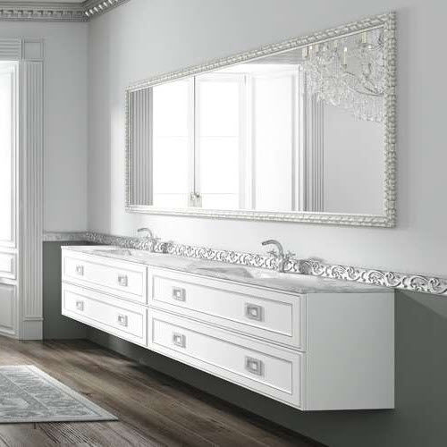 Meuble vasque double - QUEEN - Decosan - suspendu / en bois laqué / classique